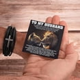 thumbnail image 4 of Cross Bracelet for Husband from Wife with Heart Touching Message Card, To My Husband Cross Bracelet, Gift For Husband Cross Bracelet with Message Card and Box, Bracelet For Men, 4 of 5