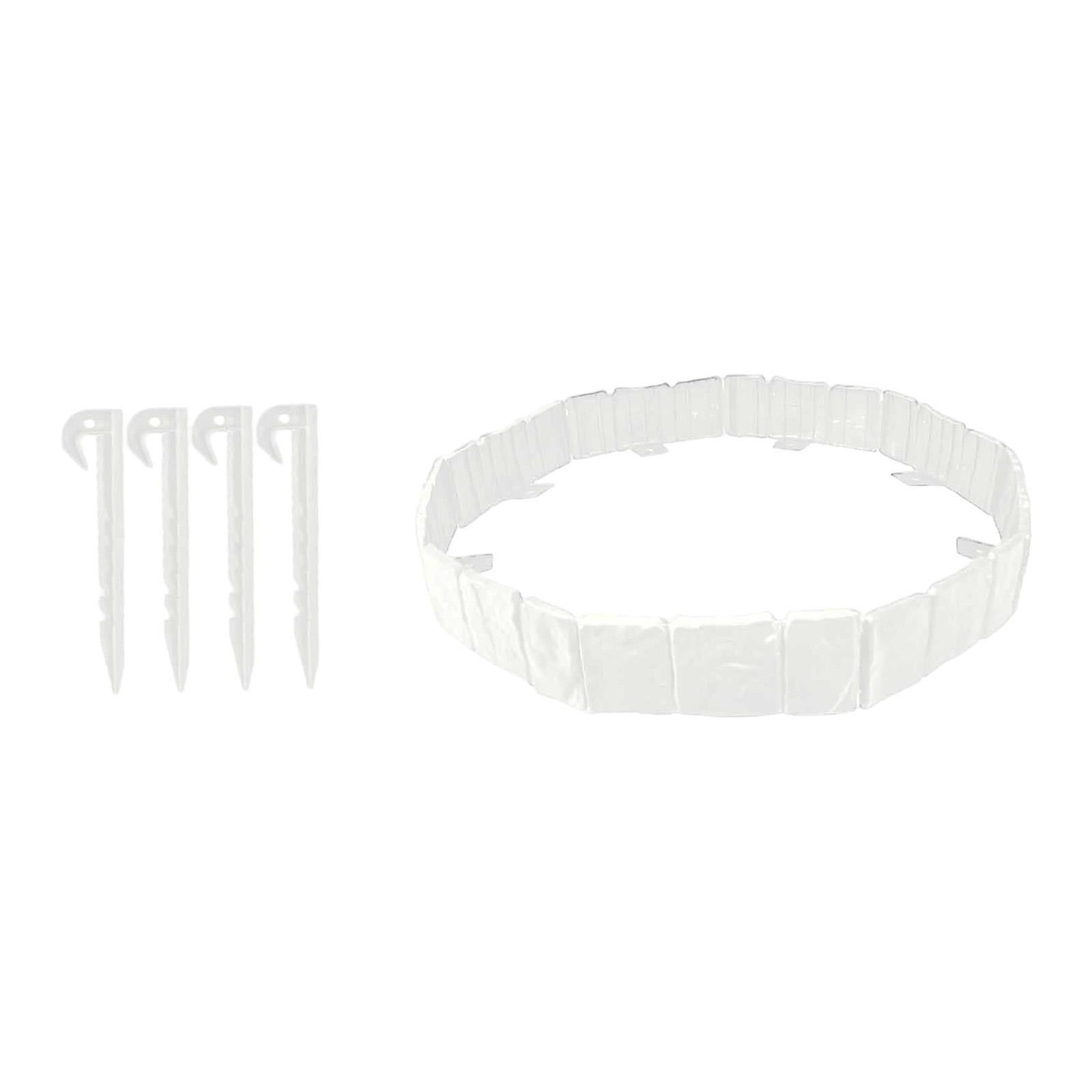 Nishiyuenyi Garden Edging Border Easily Install Outdoor Yard Multifunctional Lawn Border White