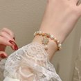 thumbnail image 4 of Qarigey perla oro circón ajustable ligero resistente cadena pulseras pulido moda joyería mujer regalo novia Ropa, zapatos y accesorios Miscelánea Qarigey AP016712-00, 4 of 6