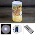 thumbnail image 5 of Lavish Home 2-Pack of Van Gogh Sunflowers Flameless Candles with Remote, 5 of 7
