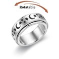thumbnail image 1 of Anti Stress Anxiety Fidget Spinner Couple Rings For Lovers Rotating Stainless Steel Wedding Band Knuckle Rings Jewelry Anillo, 1 of 5