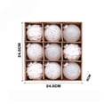 thumbnail image 2 of 9PCS Christmas Ball Ornaments 3.15'' Shatterproof Foam Hanging Balls Christmas Tree Decoration Ornaments for Xmas Holiday Party Wedding Decor, White, 2 of 5