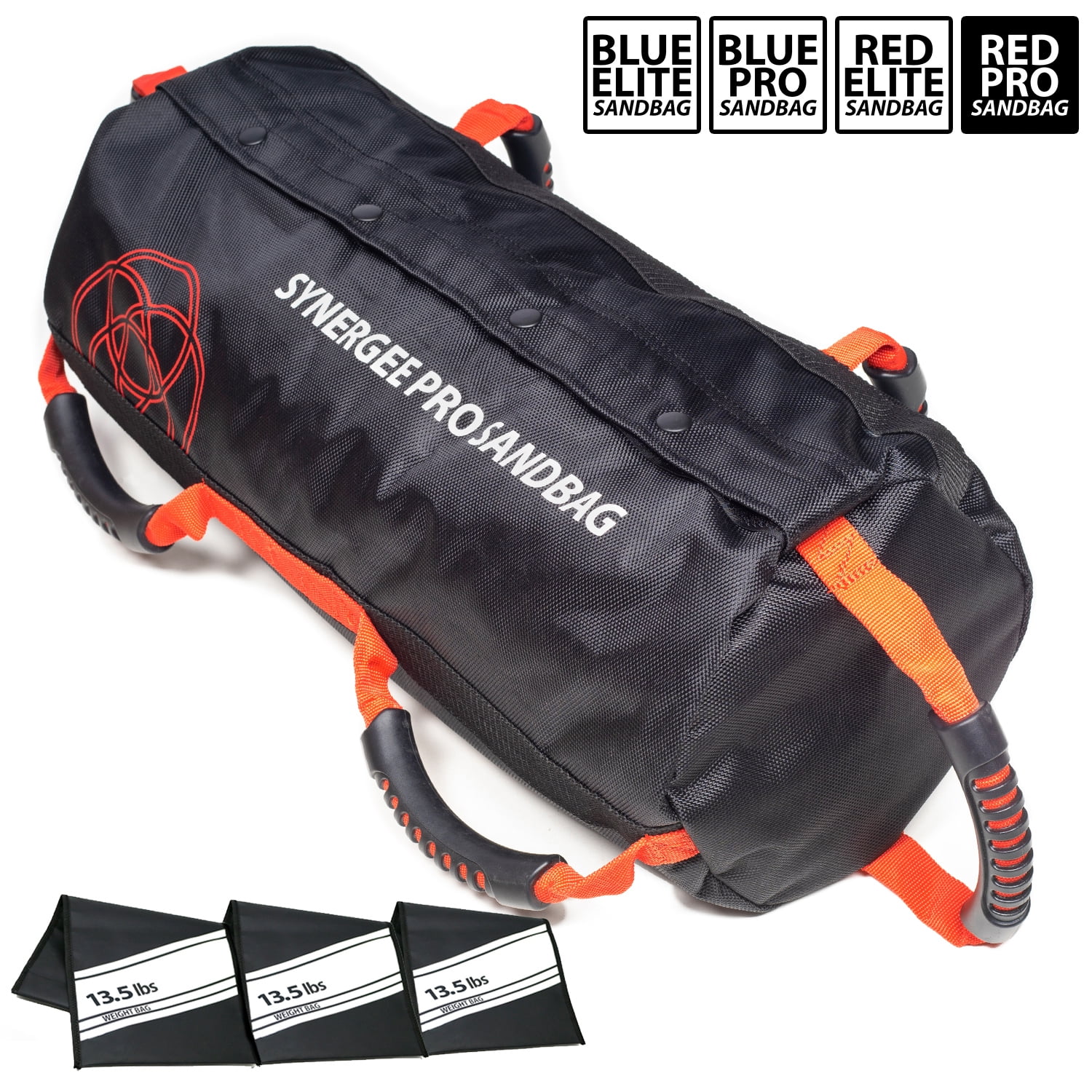 Synergee Pro Rogue Red Fitness Sandbag with (3) Filler Bags Adjustable