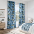 thumbnail image 5 of Topfinel Fancy Hummingbird Patterned curtain,LightBlue Curtains for Living Room, Thermal Insulated Blackout Curtains for Bedroom, Floral Vintage Lemon Curtains 90 Inch Length 2 Panels Set, 5 of 11