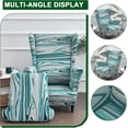 thumbnail image 3 of Piece Wingback Chair Cover Printed Wing Chair Slipcovers Stretch Wingback Armchair Covers Furniture Protector with Elastic Bottom for Living Room Bedroom Wingback Chair, 3 of 7