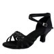 thumbnail image 1 of Zapatos de baile latino a la moda para mujer, zapatos de baile de salón de satén Multicolor, anchos y finos, con parte inferior de piel de 5/7cm, 1 of 5