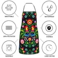 thumbnail image 6 of Fuzoiu Roosters and Flowers Print Kitchen Cooking Aprons,Kitchen Cooking BBQ Aprons,Chef Apron with 2 Pockets for Men Women,Art Aprons for Painting Pottery Ceramics, 6 of 7