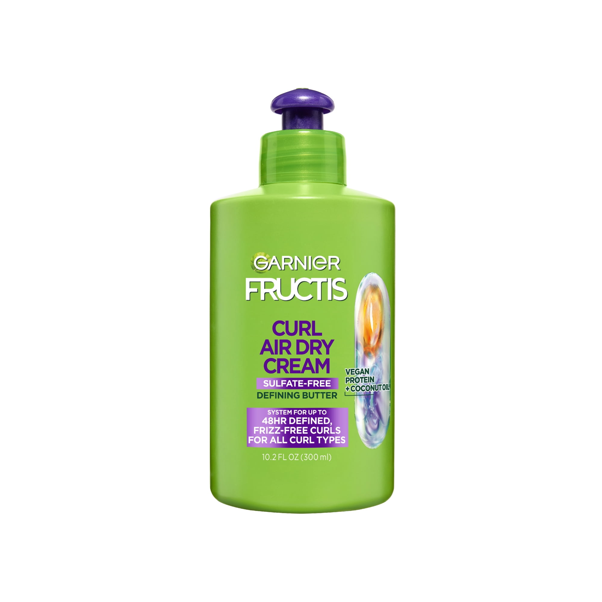 Garnier Fructis Curl Nourishing Leave in Treatment, Glycerin Coconut Oil, Frizzy Hair 10.2 fl oz