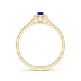 thumbnail image 2 of Angara Natural 0.3 Ct. Blue Sapphire with Diamond Halo Ring in 14K Yellow Gold for Women (Ring Size: 3.5), 2 of 8