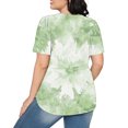 thumbnail image 4 of Patlollav Fashionable Womens Casual Short Sleeved Loose Round Neck Green Tops, 4 of 6