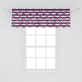 thumbnail image 2 of Ambesonne Nautical Valance Pack of 2, Crabs on Striped, 54"X18", Red and Navy Blue, 2 of 3