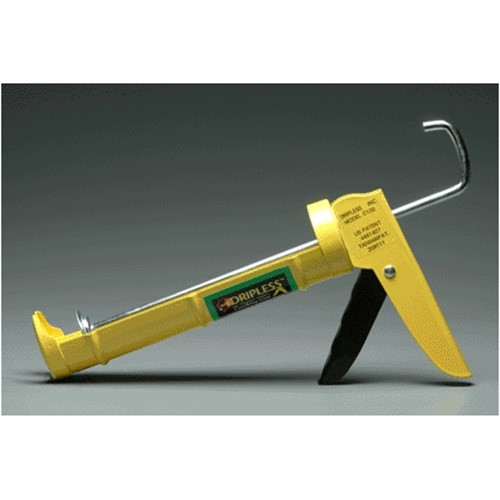 C100 10oz Yellow Cradle RoundRod Caulk Gun No Cutter/No Poker, Ladder