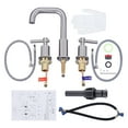 thumbnail image 4 of WOWOW 8 in. Widespread Double Handle Bathroom Faucet with Pop Drain in Brushed Nickel, 4 of 7