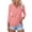Watermelon Red, variant on Women Blouses Loose Casual 3/4 Sleeve Tunic Shirts Fashion Summer V-Neck Solid Casual Blouse