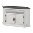 thumbnail image 1 of Bowery Hill Solid Wood White TV Stand Corner Lightning Fast Assembly 50" Unassembled, 1 of 7