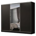 thumbnail image 1 of Ropero Closet Madesa Royale 3 puertas 1 Espejo NN MDF negro, 1 of 5