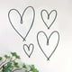 thumbnail image 1 of Fiudx Liquidación de ofertas flash 4 piezas de arte de pared de metal con diseño de amor, decoración para el hogar, sala de estar, dormitorio, colgante de pared cortado, 1 of 6