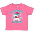 thumbnail image 3 of Inktastic Polar Bear My Grandma Loves Me in Santa Hat with Snowflakes Boys or Girls Baby T-Shirt, 3 of 5