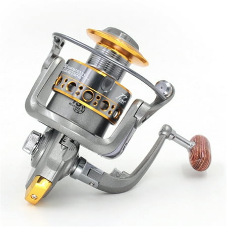 Spool Fishing Spinning Reel Clearance! 13-Axis All-Metal Spool Fishing Reel Fishing Line Wheel Spinning Reel Sea Fishing Silver Gray ()