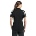 thumbnail image 2 of Sport-Tek Ladies Tricolor Shoulder Micropique Sport-Wick Polo, Style LST658, 2 of 6