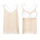 thumbnail image 5 of Pijama de manga corta para mujer, de gasa, con cuello en V y tirantes, para verano. Blusa de poliéster para mujer., 5 of 5