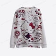thumbnail image 3 of Sudadera con estampado de Hello Kitty para mujer, Jersey largo con capucha Harajuku, ropa de calle informal, Top de otoño, 3 of 4