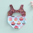 thumbnail image 4 of Maillots de Bain une-Pièce pour Bébés Filles, Imprimé Biscuit/gâteau, Sans Manches, 4 of 8