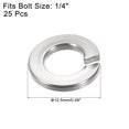 thumbnail image 2 of Unique Bargains 1/4-Inch 304 Stainless Steel Split Spring Lock Washer 25 Pack, 2 of 4