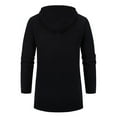 thumbnail image 4 of SBYOJLPB Men Coat Blazer Man Knitwear Drawstring Pockets Midi Style Hooded Coat, 4 of 4