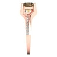thumbnail image 3 of 1.71 ct Round Cut Simulated Champagne Diamond Solitaire with Simulated Diamond Accents 18K Rose Gold Womens Engagement Ring, 3 of 5