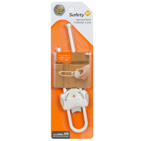 safety 1st securetech® home safety cabinet lock, white - walmart