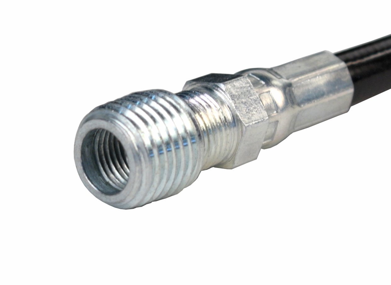 Schieffer 4800 PSI 1/8in. x 50ft. Thermoplastic Black Sewer Jetter Hose with MPT 1/4in. Soild End & 1/4in. Adapter