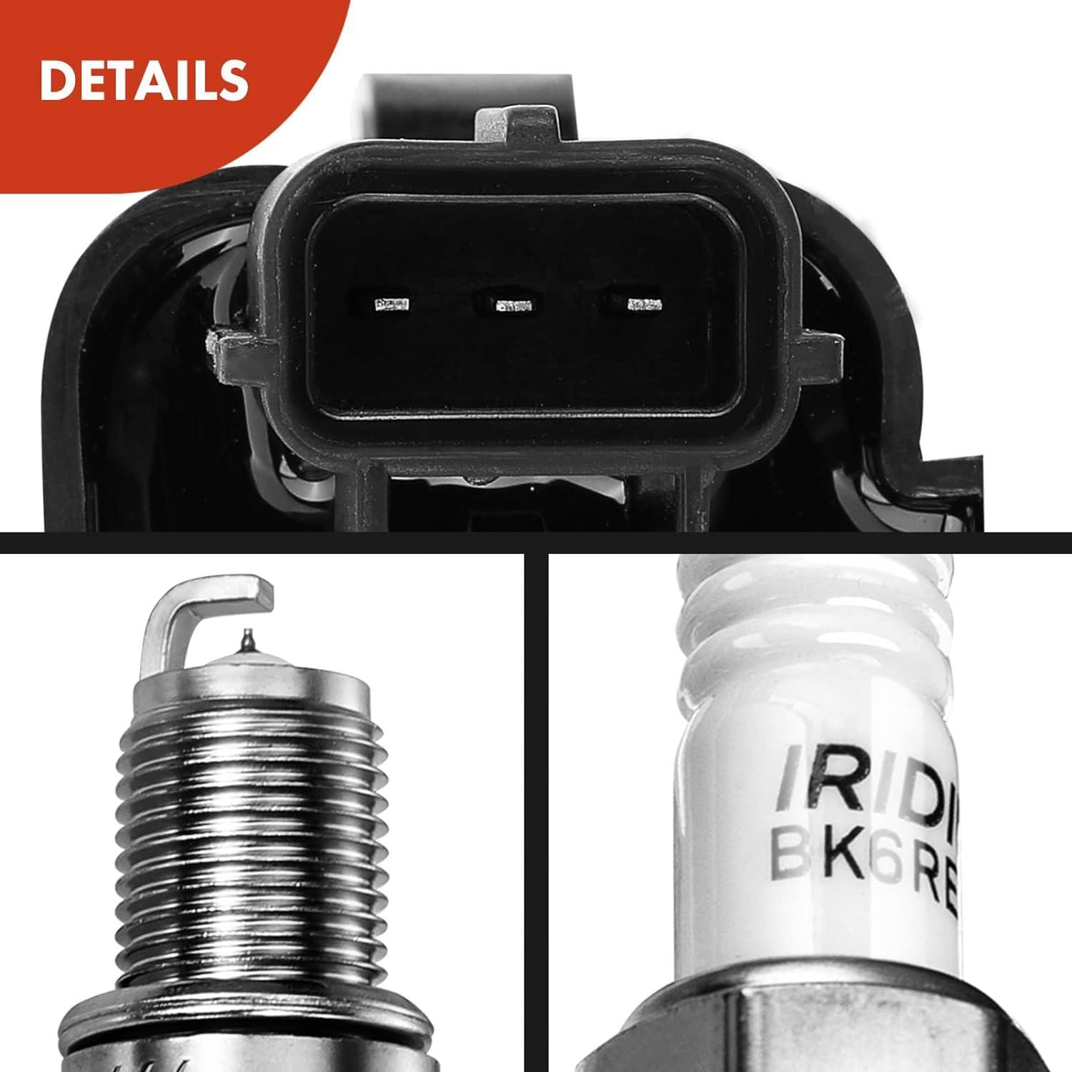 A-Premium 8x (Black) Ignition Coil Pack and 16x Iridium Spark Plugs Compatible with Dodge Ram 1500 2500 3500 Durango Challenger Charger & Jeep Grand Cherokee & Chrysler