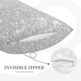 thumbnail image 5 of Bingfone Silver Glitter Standard Size Pillowcase, Long Staple Pure Cotton Envelope Closure Pillow Cover,16"X24", 5 of 9