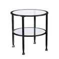 thumbnail image 4 of Southern Enterprises 24" Black and Clear Contemporary Round End Table, 4 of 4