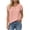 *Pink, variant on VBVC Women's Peter Pan Collar Cotton Linen Blouses , Ladies' Cap Sleeve Half Button Shirts , Casual Summer Tops For Women,Army Green,S-2XL