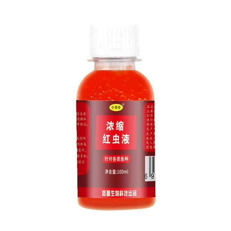 Chamoist Red40 Fishing Liquid,Fish Attractant,Red Worm Scent Fish  Attractants For Baits,Strong Fish Attractant High Concentrated Red Worm  Liquid Bait Fish Additive,Red Worm Fish Scent Enhancer,100ml 