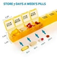 thumbnail image 2 of XL Large Monthly Pill Organizer 4 Weeks, 28 Day Pill Box Organizer Weekly, 7 Day Pill Dispenser 4 Times a Day, Medicine Organizer Box for Vitamin, Fish Oil Big Compartment Pill Box with Travel Case, 2 of 3