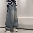 thumbnail image 5 of CAIXIA Boys Jeans Baggy Wide Leg Denim Pants Teen Fashion Casual School Trousers Mid Rise Elastic Band with Pockets for Back To School, 5 of 9