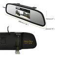 thumbnail image 4 of 3X 4.3Inch Car DVR Dash Camera Rear View Mirror Monitor Supports 2-Way Video Recorder Dash Cam LCD Display, 4 of 6