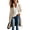 Khaki, variant on Teddy Coats for Women Stand Collar Full Zip Pockets Mid Length Winter Fleece Jacket with Pockets