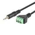 thumbnail image 3 of Cable Adaptador Con Conector Clase 3 3 5 Mm A Terminal Verde Sin Soldadura Longitud Aproximada 0 3 Metros, 3 of 7