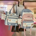 thumbnail image 3 of Harajuku New High School Girls Backpack Shoulder Bags Multi Pockets Waterproof School Bag Teenage Girls Kawaii Backpack Mochila, 3 of 5