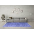 thumbnail image 3 of Ahgly Company Indoor Square Oriental Blue Industrial Area Rugs, 3' Square, 3 of 4
