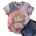 thumbnail image 3 of tklpehg Womens Tops Short Sleeve Leisure Mushroom Print Graphic Tee Shirt Summer Comfy Tunic Lightweight Crewneck Tops Loose Trendy Pink XL, 3 of 9