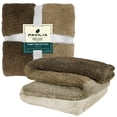 thumbnail image 6 of PAVILIA Fluffy Sherpa Throw Blanket Ombre | Gradient Plush, Soft, Fuzzy, Decorative Accent Throw Blanket for Couch Sofa Bed | Cozy Warm Decorative Furry Faux Fur Blanket, 50x60 Inches Taupe, 6 of 7