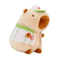 thumbnail image 3 of Capybara juguete de peluche decoración del hogar figura de peluche juguete Capybara Capybara juguete Animal Marrón Verde 22cm, 3 of 9