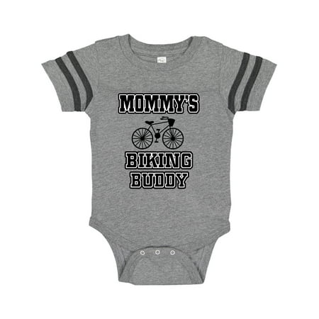 

Inktastic Mommys Biking Buddy Gift Baby Boy or Baby Girl Bodysuit