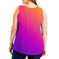 thumbnail image 3 of fatyb Tank Tops Womens Plus Size Summer Loose Tops Casual Sleeveless Shirts Gradient Color Flowy Blouses, 3 of 6