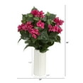 thumbnail image 3 of Nearly Natural 18in. Bougainvillea Artificial Plant in White Planter, 3 of 4